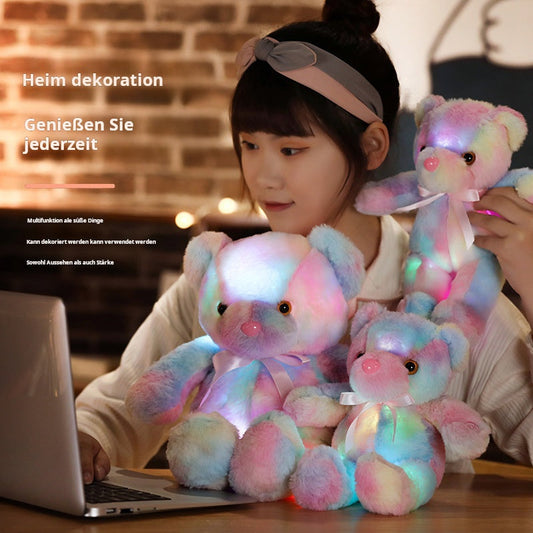 🎄❤️Weihnachtsangebot: 60% Rabatt 🧸Teddybär, buntes LED-Licht, Stofftiere