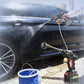Akku Hochdruckreiniger 45bar/653PSI mit 2X3000mAh Akku, 180° verstellbare Düse und 5M Schlauch für Auto und Blumenbewässerung