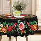 🌺 Mexikanische Tischdecke mit Blumenmuster – Elegant & Fleckenfest für Ihr Esszimmer!