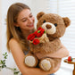 🌹🐻【50% Rabatt】Edler Rosenstrauß mit Tierbär – Nachhaltiges Geschenk voller Liebe & Charme 🎁💝 Perfekt für besondere Momente – hochwertig, langlebig & emotionsvoll!