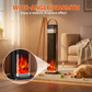 2-in-1 Heizgerät und Luftbefeuchter, 1500 W tragbarer Elektroheizer mit Befeuchtungsfunktion, Fernbedienung, Kippschutz, 3-stufige Leistungsregelung, 3D-Flammeneffekt, ideal für Schlafzimmer und Büros.