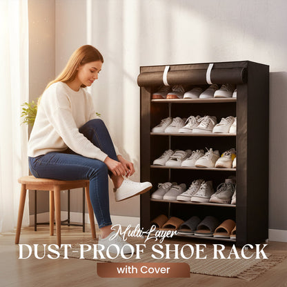 Mehrschichtiger staubdichter Schuhschrank mit Abdeckung