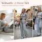 Zweiteiliges Set aus lässigem Oberteil und Hose für Damen