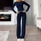 Zweiteiliges Set aus lässigem Oberteil und Hose für Damen