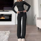 Zweiteiliges Set aus lässigem Oberteil und Hose für Damen