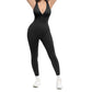 Hochelastischer Overall mit V-Ausschnitt für Fitness und Yoga