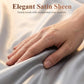 🛏️ Unifarbenes Satin-Spannbettlaken | Haar- & hautfreundlich | Temperaturausgleichend | Langlebig & maschinenwaschbar