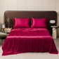 🛏️ Unifarbenes Satin-Spannbettlaken | Haar- & hautfreundlich | Temperaturausgleichend | Langlebig & maschinenwaschbar
