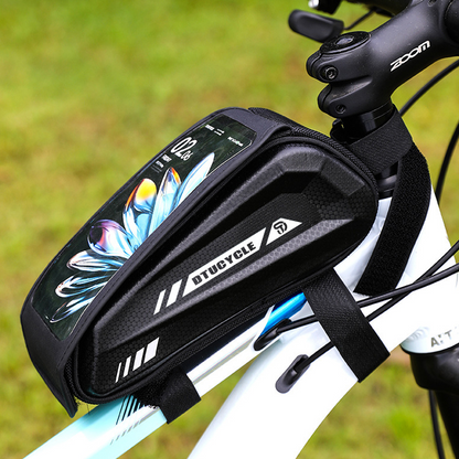 🚴52% RABATT! 📱 Wasserdichte Fahrrad Oberrohrtasche – Hardcase Handyhalter, Perfekt für MTB & Rennrad 🗺️