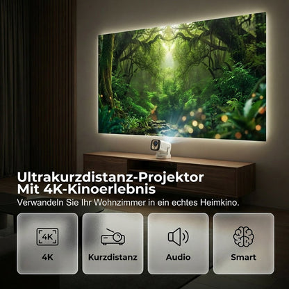 💥FRÜHLINGS-SCHLUSSVERKAUF 40 % RABATT　⏰Ultrakurzdistanz-Projektor mit 4K-Unterstützung