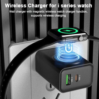 3-in-1-Wireless-Wandladegerät für die Uhr