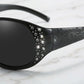 Polarisierte Damen-Sonnenbrille mit Strassverzierungen