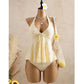 🌊👙 LIMITIERT: 49% RABATT! ✨ Damen-Tankini mit Rüschen – Neckholder, Peplum & Weich 🍋