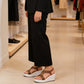 Damen-Sandalen mit gewebtem Riemen und Keilabsatz