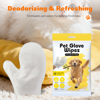 ✨🛁Pflegehandschuhtücher für Hunde und Katzen – 6 Stück/Packung