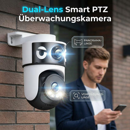PTZ-Überwachungskamera mit Doppellinsen und WLAN