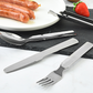 🌞Frühlingserwachen: 50% Rabatt!🥄 4-in-1 tragbares Besteckset aus Edelstahl – Gabel, Löffel, Messer + Flaschenöffner, kompakt & leicht für Picknick und Reisen