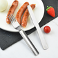 🌞Frühlingserwachen: 50% Rabatt!🥄 4-in-1 tragbares Besteckset aus Edelstahl – Gabel, Löffel, Messer + Flaschenöffner, kompakt & leicht für Picknick und Reisen