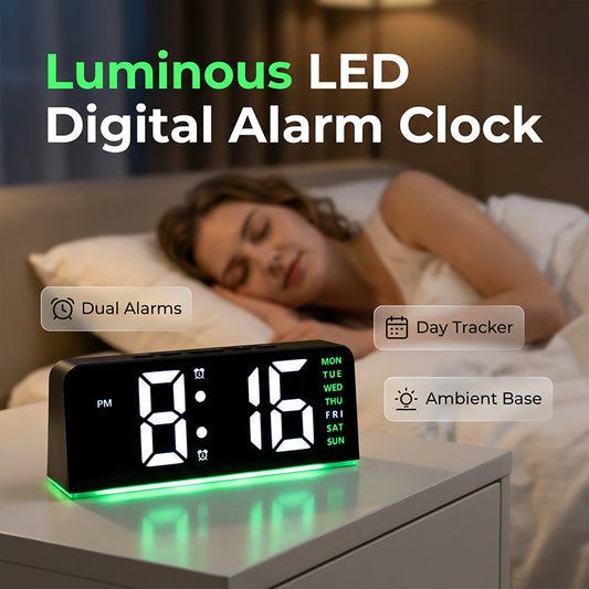 LED-Digitalwecker mit Umgebungslicht