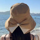 🏖️ Sommer-Sale 60% Rabatt 🏝️👒 🎀Damen-Sonnenhut mit Schleife und breiter Krempe – faltbar, 360°-Schutz🎁