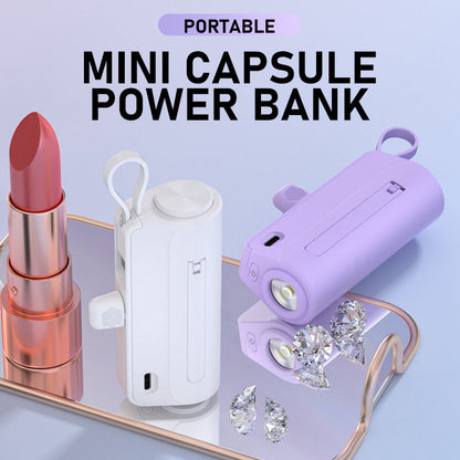 Tragbare Mini-Powerbank in Kapselform