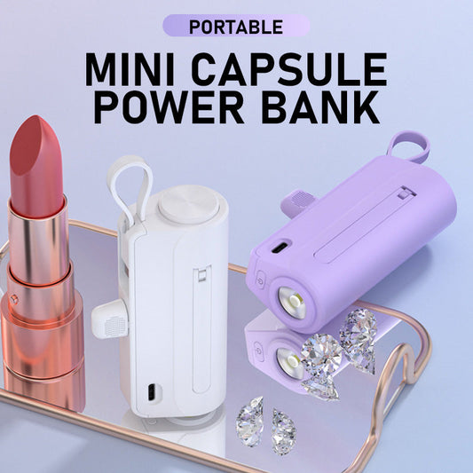 Tragbare Mini-Powerbank in Kapselform