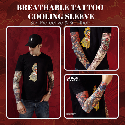 Sonnenschutz- und atmungsaktive Kühlmanschette für Tattoos