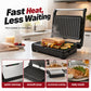Elektrische Sandwichpresse und Panini-Grill mit 180-Grad-Flachgrill