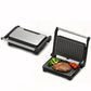 Elektrische Sandwichpresse und Panini-Grill mit 180-Grad-Flachgrill
