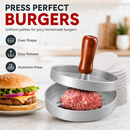 Burgerpresse mit Holzgriff