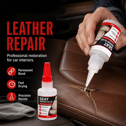 🚗JETZT 50 % RABATT! Schnell trocknender Reparaturkleber für Autositze aus Leder – Vinyl- und Lederkleber mit Präzisionsdüse, dauerhafter Reparaturkleber für Autositze, Sofas und Ledermöbel