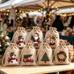 🎄 50% RABATT! 🎁Weihnachtliche Geschenksäckchen aus Polyester mit Kordelzug, 10 Stück