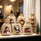 🎄 50% RABATT! 🎁Weihnachtliche Geschenksäckchen aus Polyester mit Kordelzug, 10 Stück