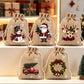 🎄 50% RABATT! 🎁Weihnachtliche Geschenksäckchen aus Polyester mit Kordelzug, 10 Stück