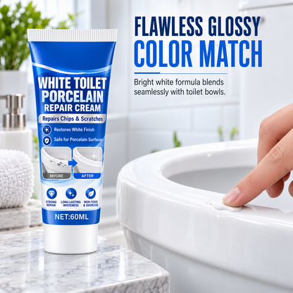 Weiße Reparaturcreme für Toilettenkeramik