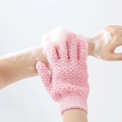 Peeling-Badehandschuhe mit fünf Fingern