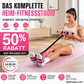 Widerstandsband mit Griffen – Ganzkörpertraining für Bauch, Beine, Arme und Rumpf, Heimfitness-Trainer