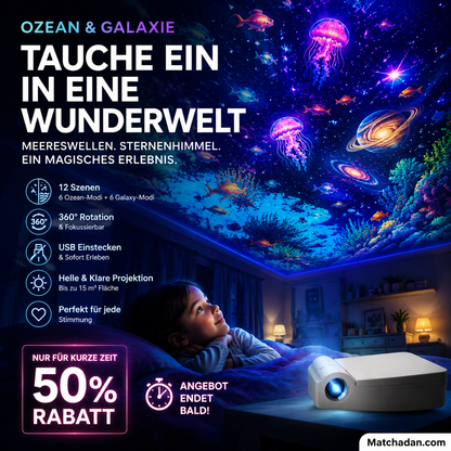 Projektionslichter „Ozean & Galaxie“: Tauchen Sie ein in eine wundersame Welt